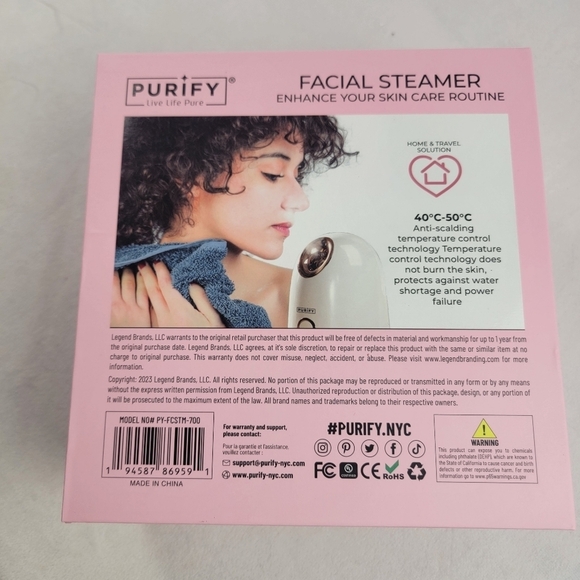 NWT Purify facial steamer and lighted facial exfoliator set - Picture 7 of 9